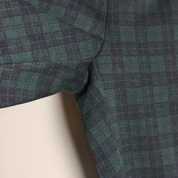 TALBOTS NWT Soho Leggings Green/Blue Tartan Print Size 2 - Picture 7 of 16